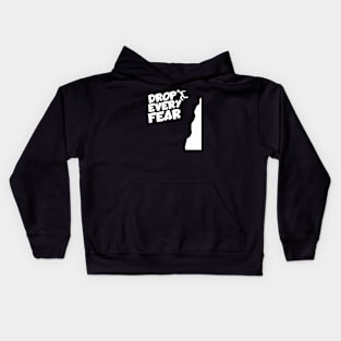 Cliff jumping drop every fear Kids Hoodie